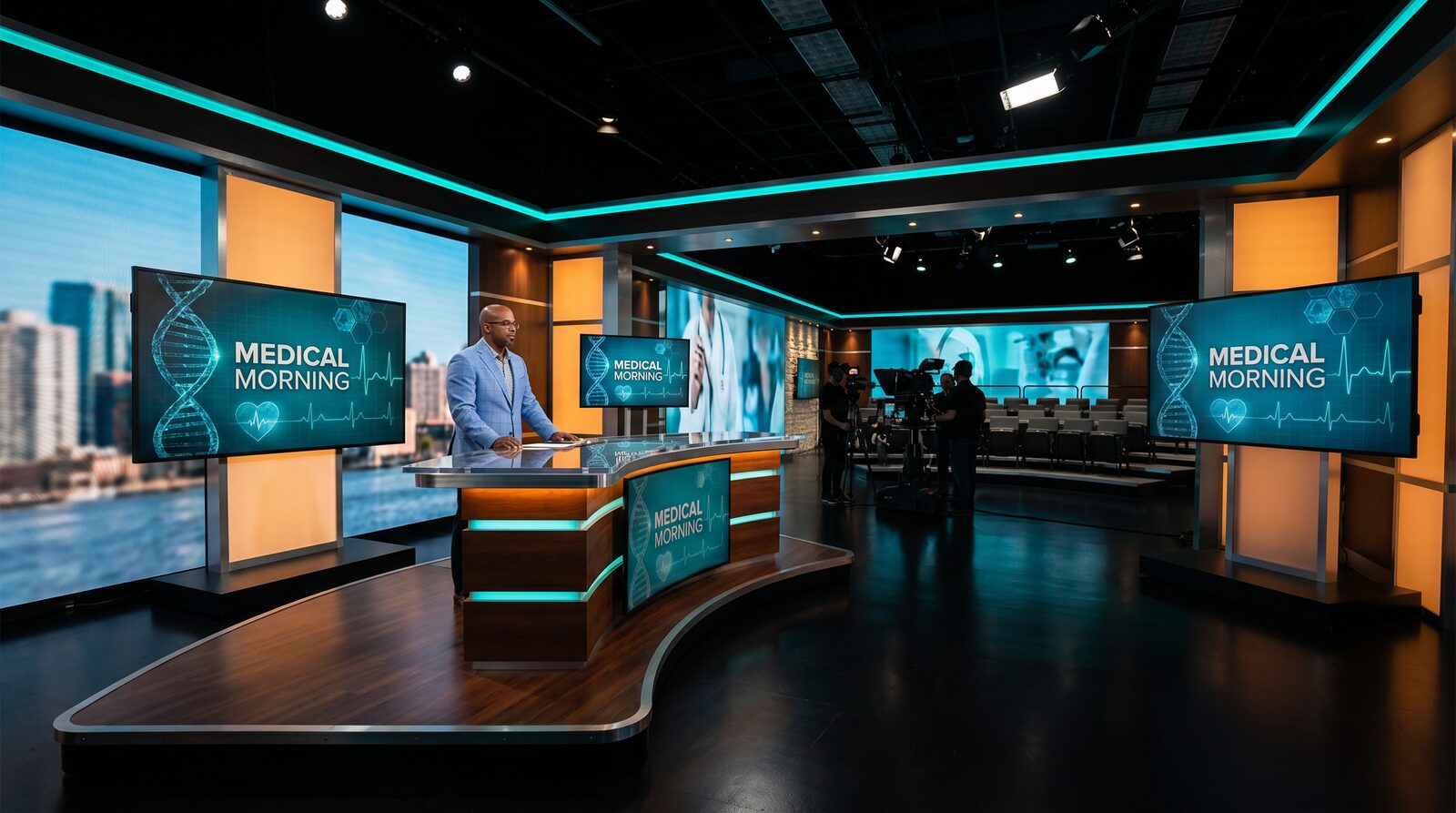 Morning Rounds broadcast studio — where medicine meets media